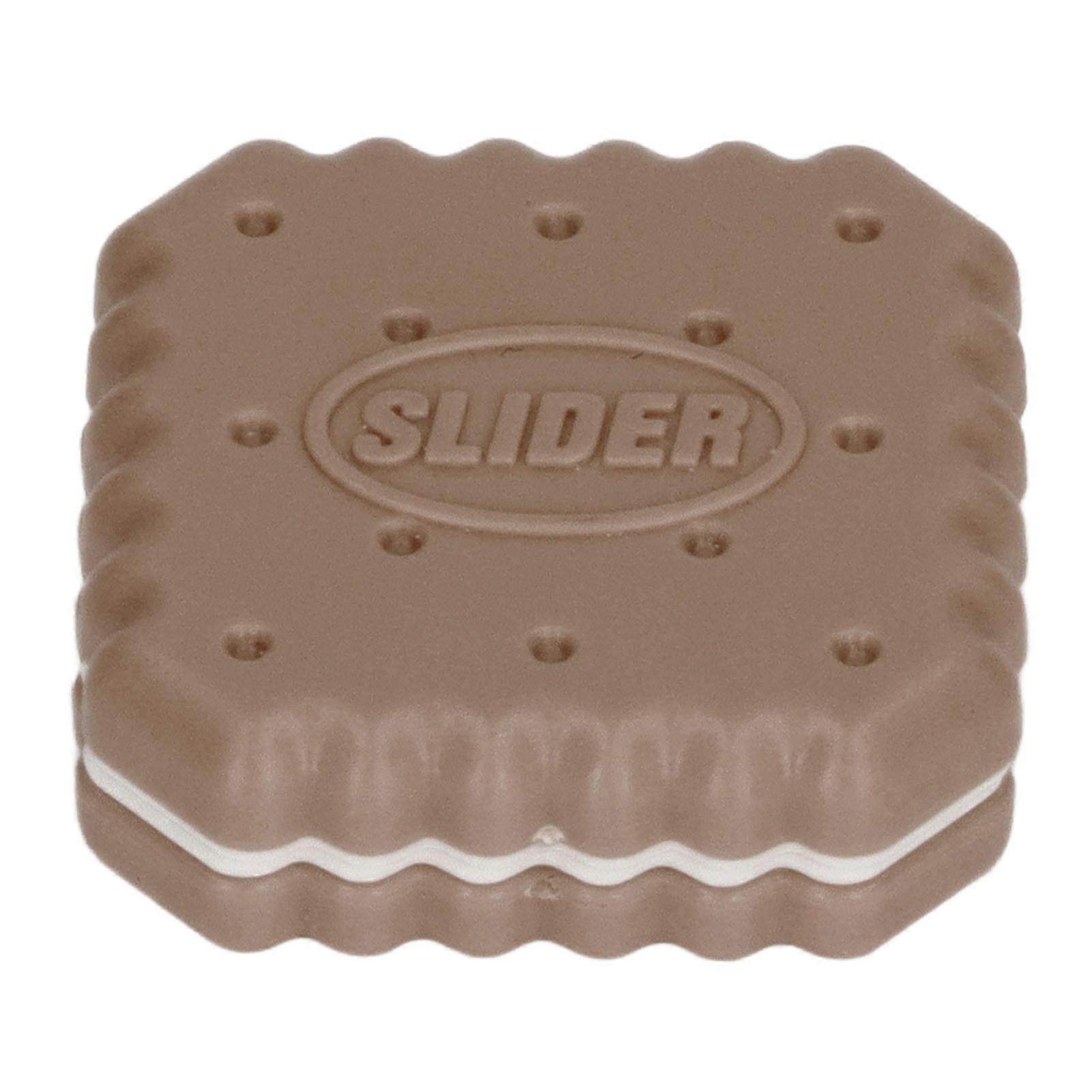 Jouets coulissants magnétiques en forme de biscuits, soulageant le stress et l'anxiété, jouet coulissant à pousser du bout des doigts, marron
