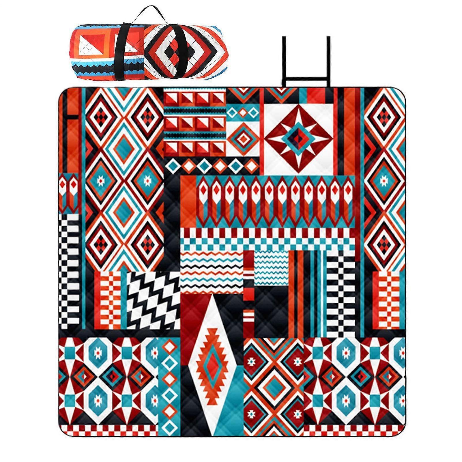 Waterproof Picnic Blanket Outdoor Mat With SandResistant Layer Thick Foldable Cushion Beach Camping Large Bohemia