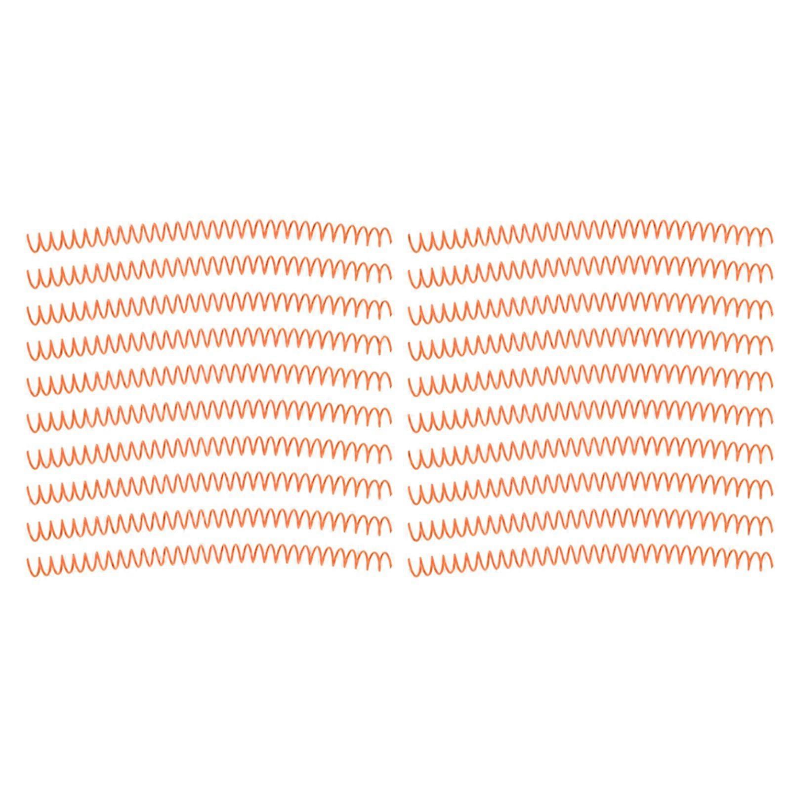 20Pcs Spiral Binding Coil Large Capacity Spine Comb 30 Holes 13mm Diameter Set Kit Orange