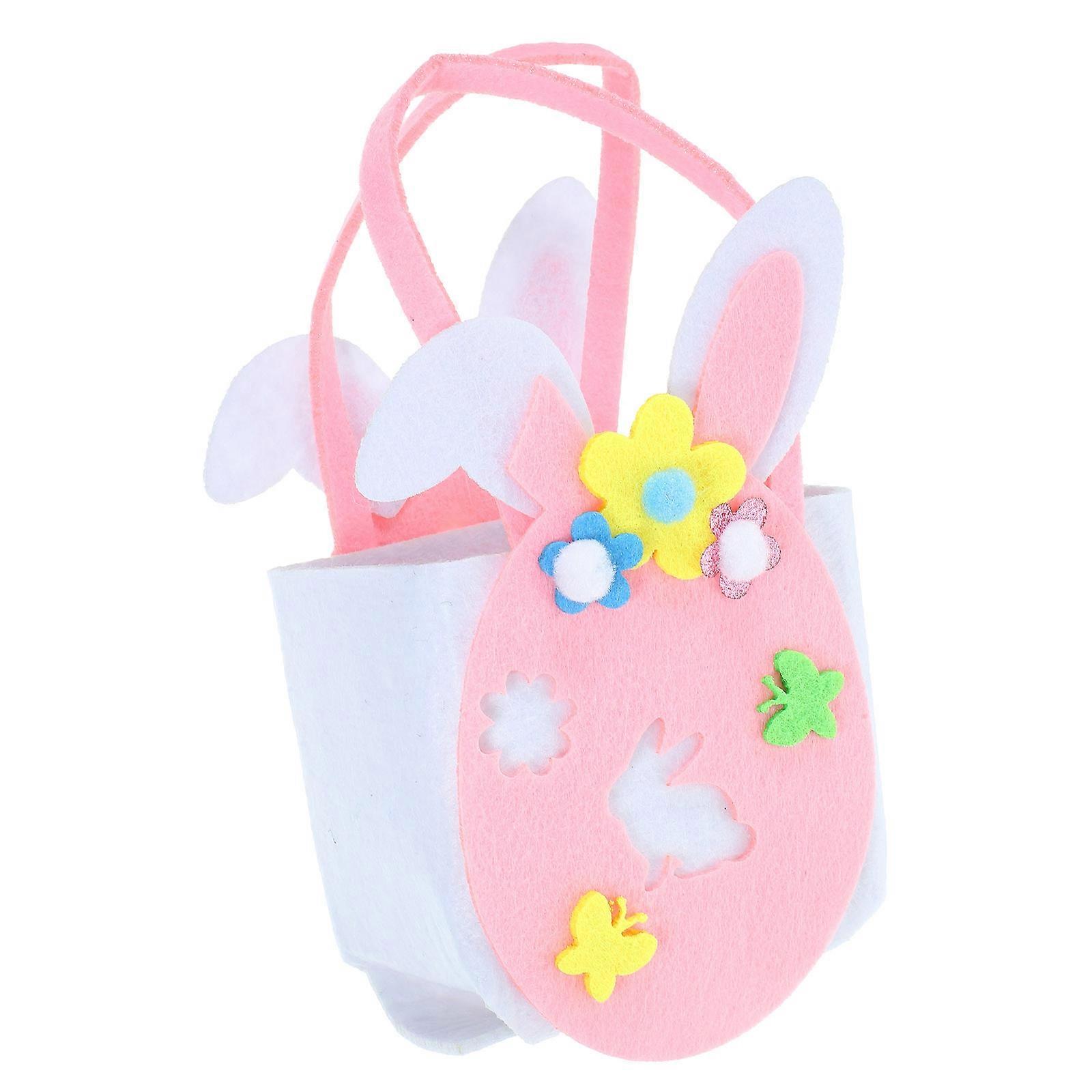 Pink Bags Easter Tote Bag for Candy Storage 2Pcs Gift Pouch