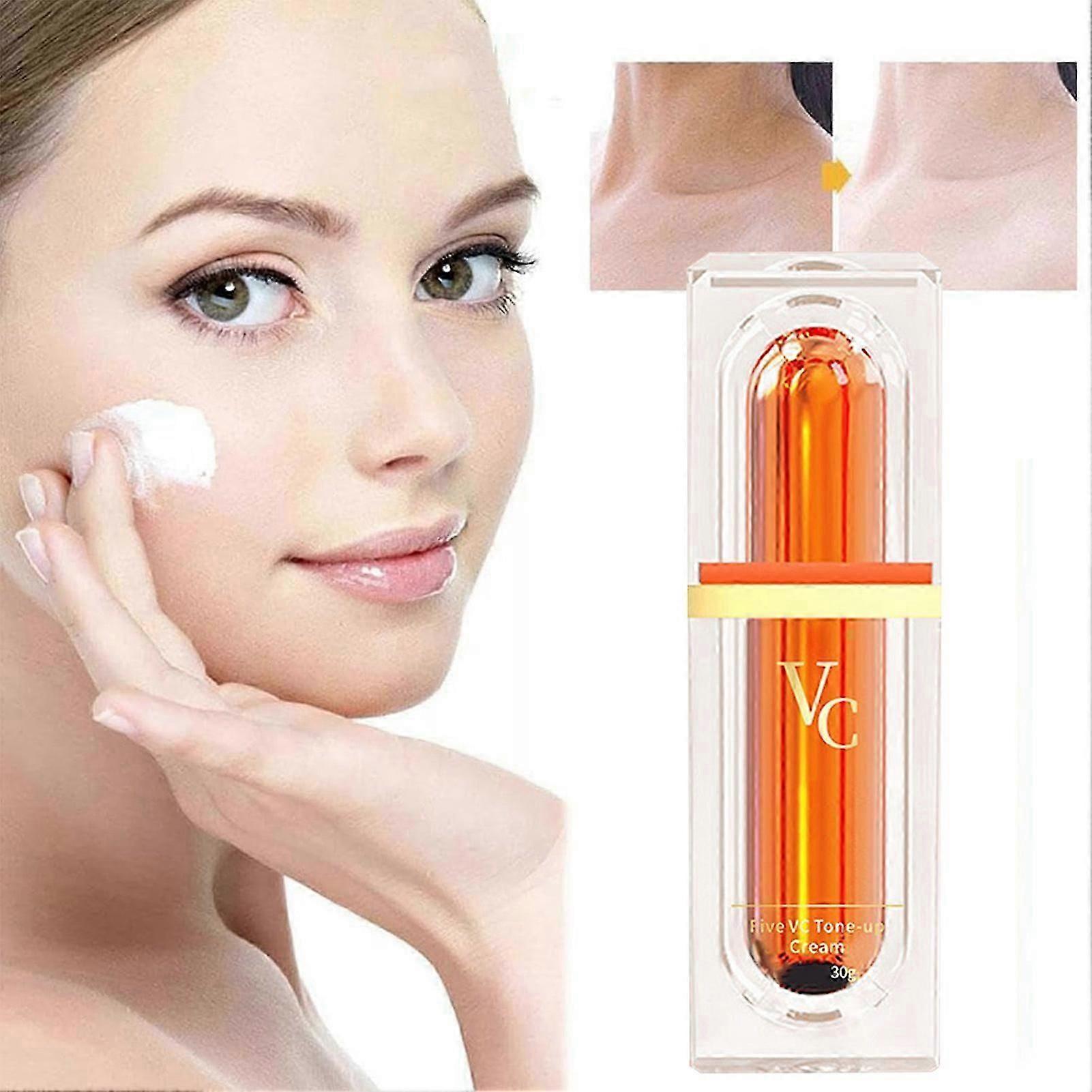1-3pcs Vitamins C Primer for Brightening Skin Korean Anti-Aging, Hydrating Tone-Up Cream for Pore Minimizing & Daily Radiance