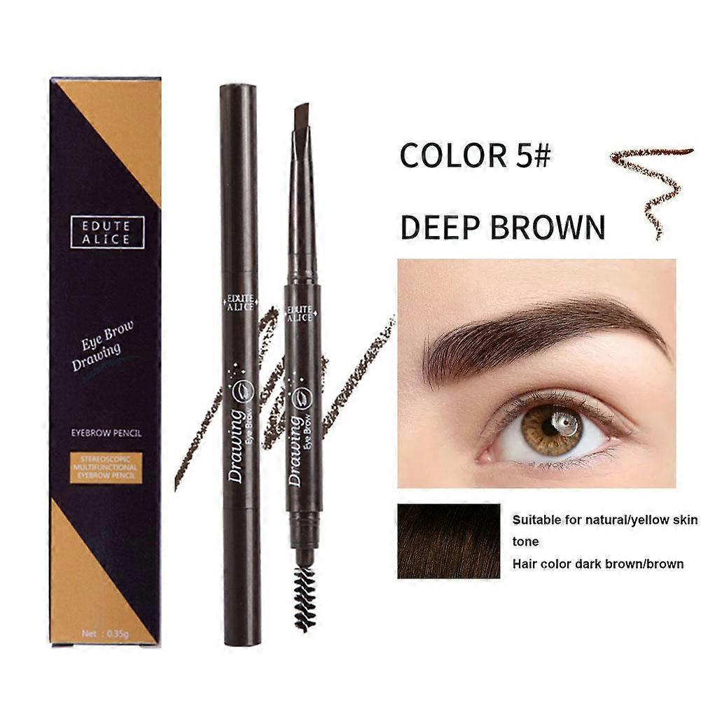 Waterproof Eyebrow Pencil Long Lasting Sweat Proof Natural Look 5 Colors Easy Application