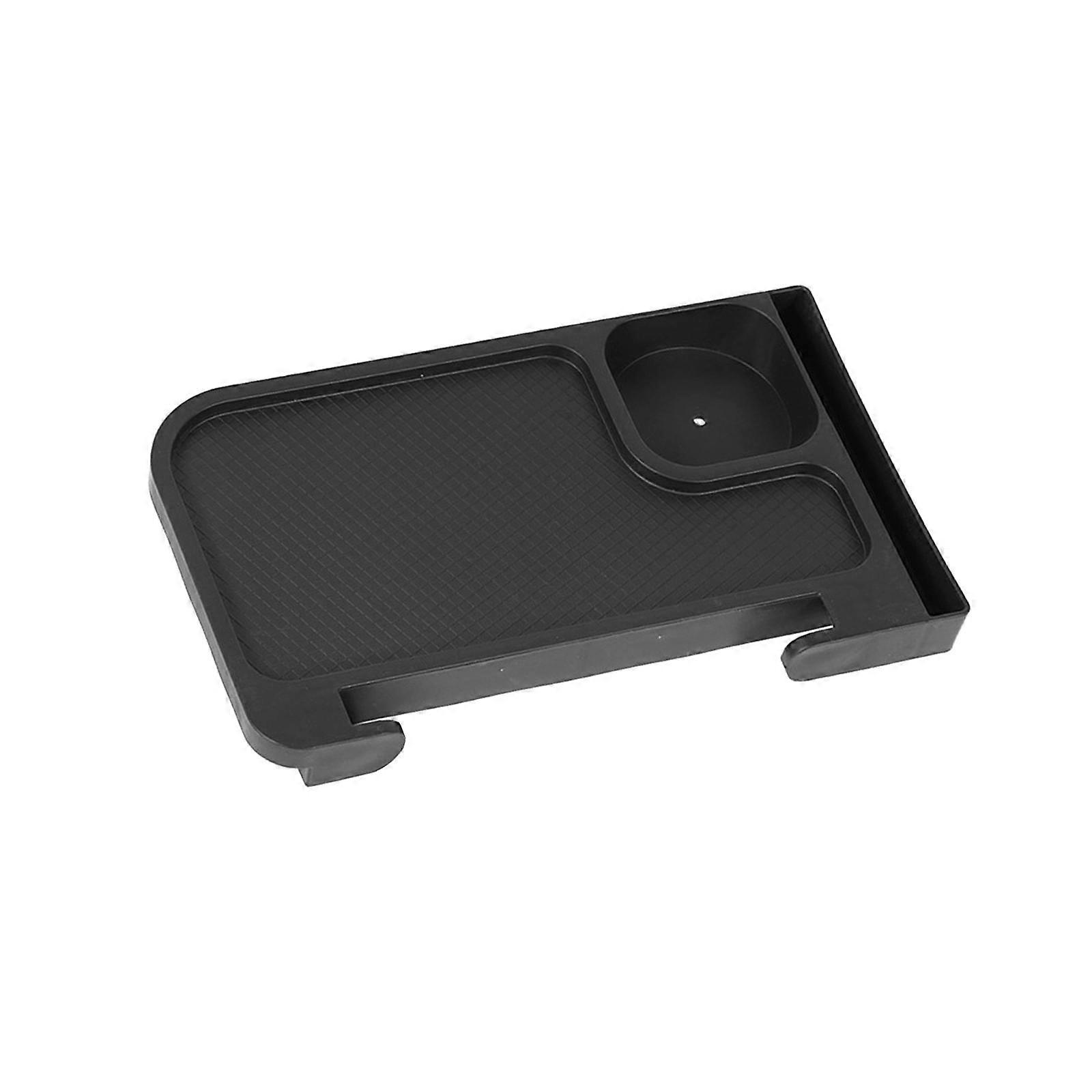 recliner Side Desk Cup Holder Portable Beverage Tray for Hiking Lawn Fishing black
