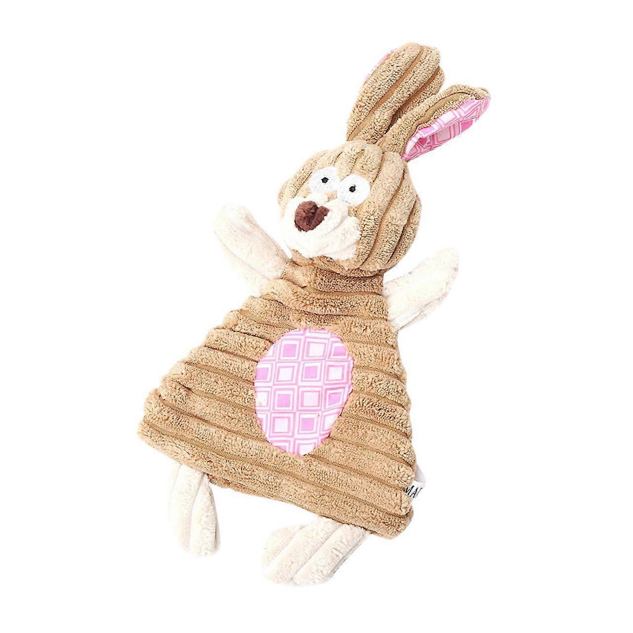 Bite-Resistant Plush Molar Toy for Dogs, Educational Sound-Making Bunny Chew Toy, Soft Animal Shape, Home Decor