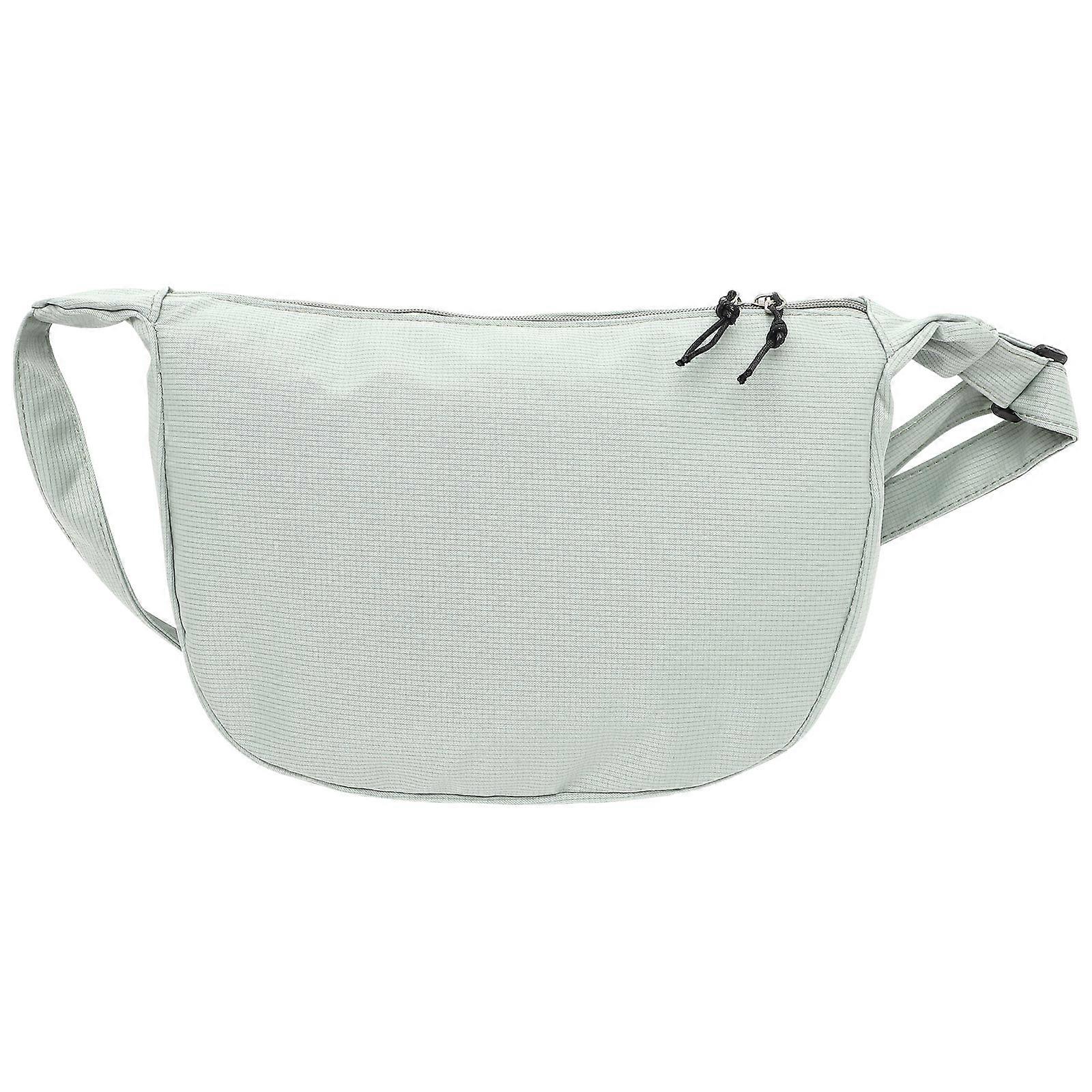 Green Nylon Single Shoulder Bag for Storage Use Large Capacity Tote Bag