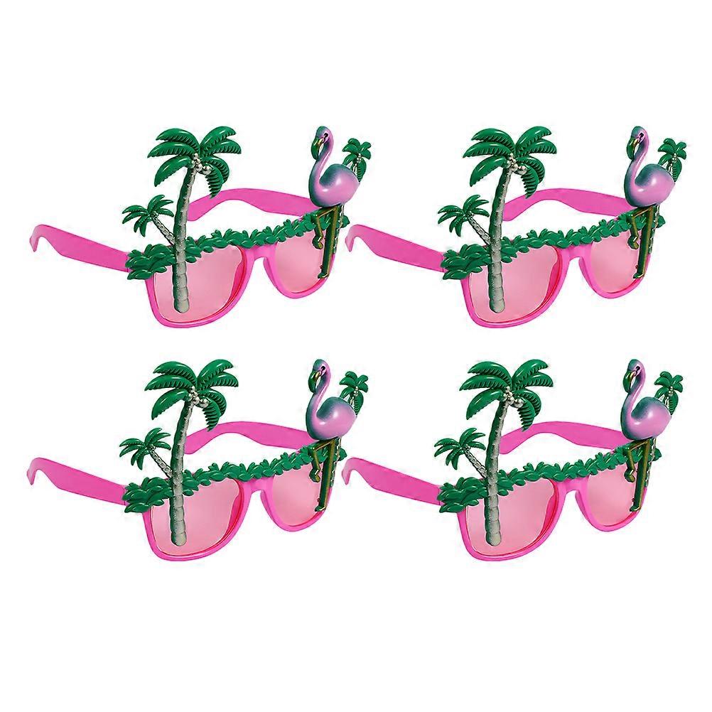 Flamingo Glasses Hawaiian Eyeglasses for 12Pcs Beach Party Props