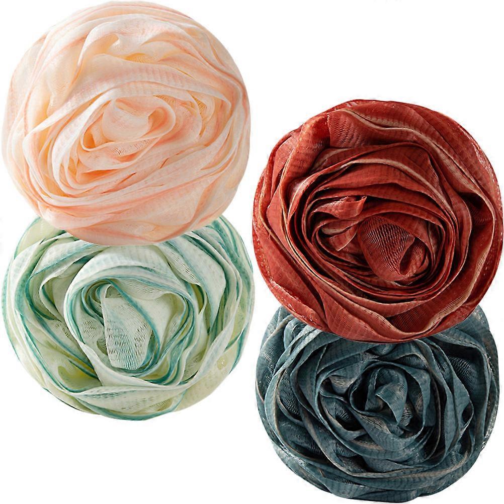 Bath Loofah Shower Ball for Bath 12Pcs Colorful Mesh Reusable Scrubber
