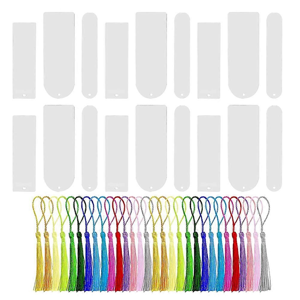 Tassel Bookmarks 60 Pcs Craft Teacher Gift For Students And Rectangular Decoration