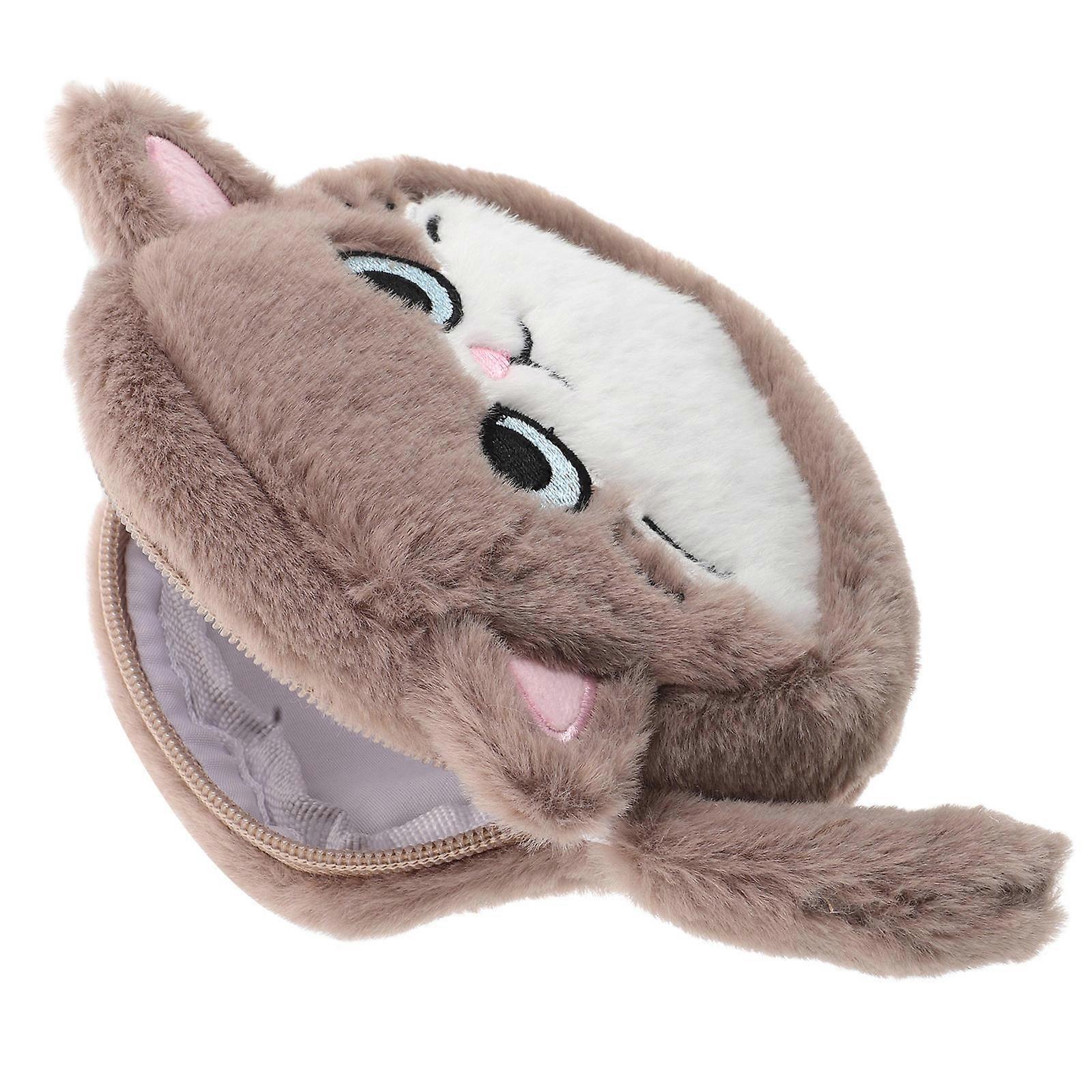 Cute Cat Plush Coin Purse for Storage Use 3Pcs Cartoon Wallet Set
