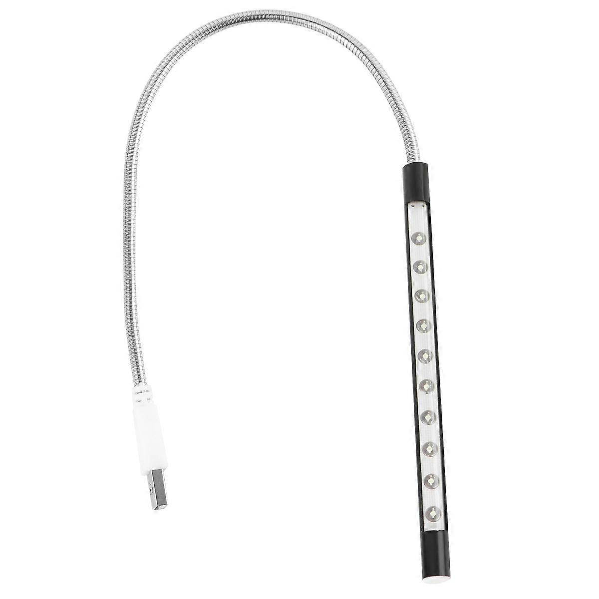 USB Reading Lamp Metal Table Lamp for Lighting Use 2Pcs Black with 10 LED