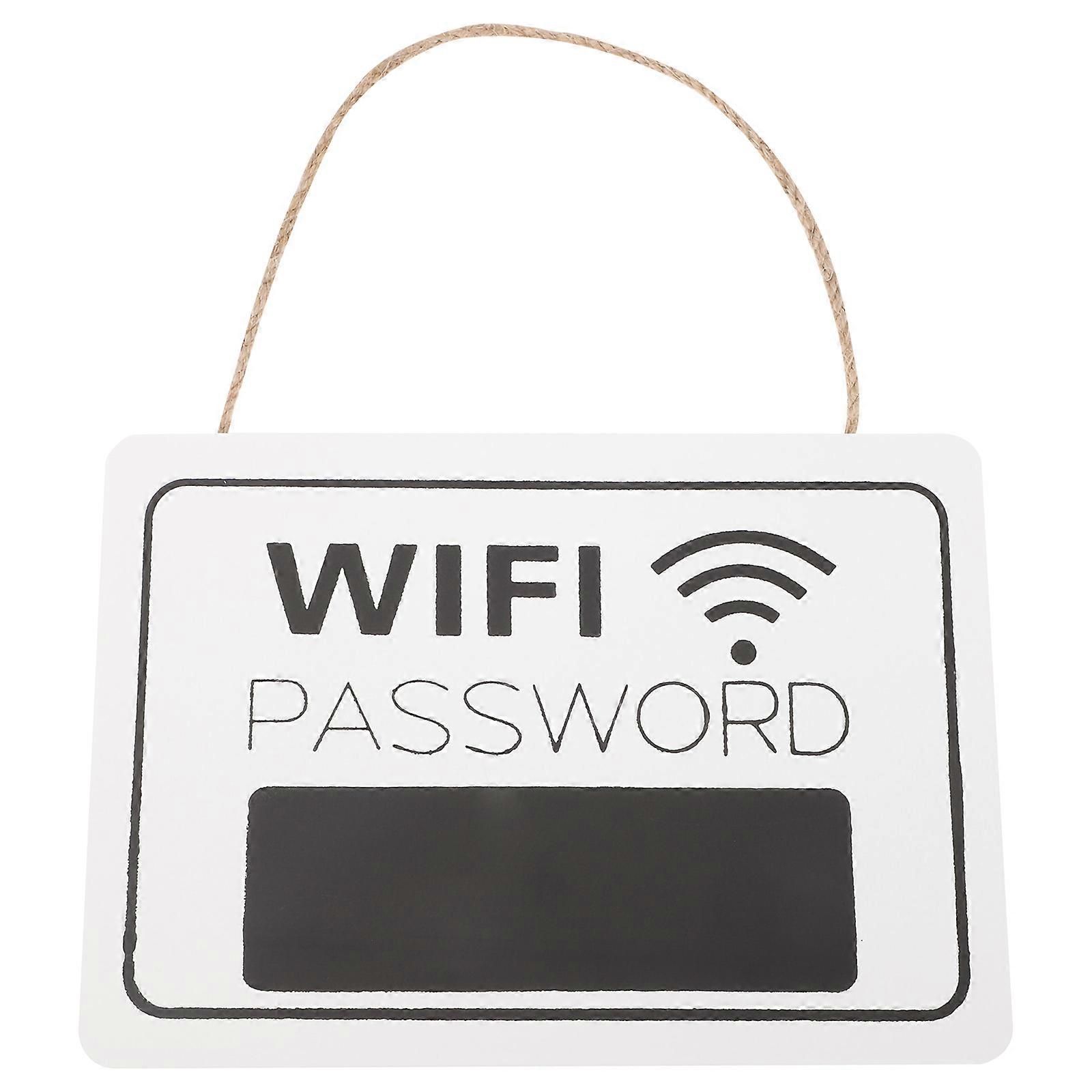 WiFi Sign Hanging Board for Home 5Pcs White Password Display Set