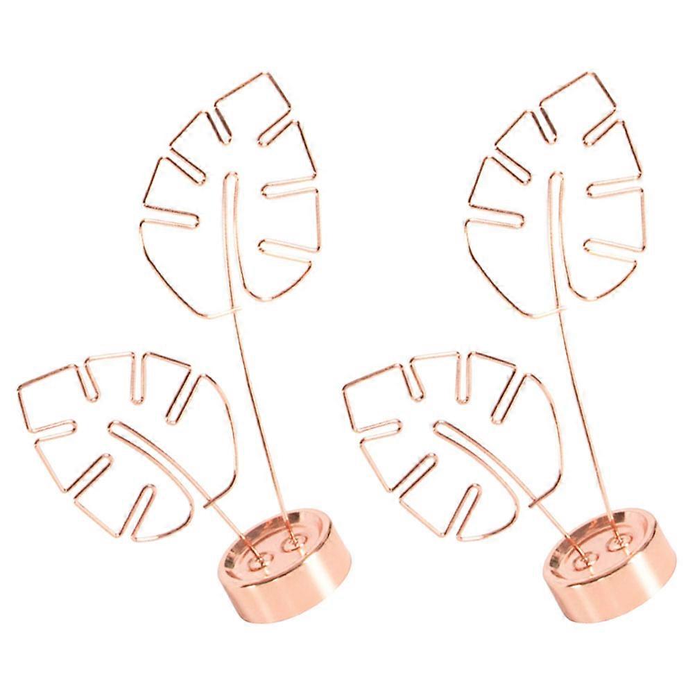 Photo Clip Leaf Shape Table Memo Holder for 8Pcs Home Use