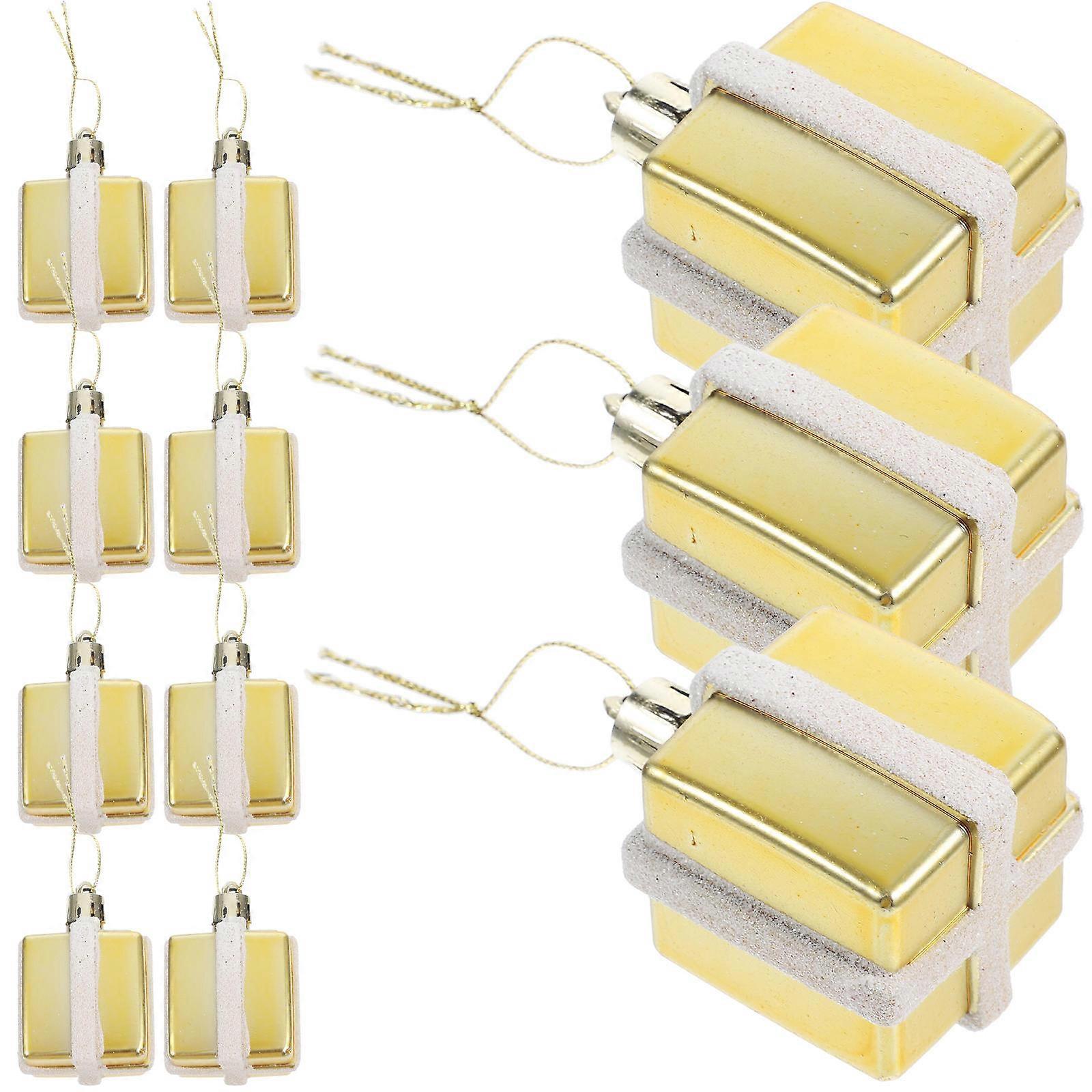 Xmas Tree Ornament for Decor Plastic Gift Box Hanging 60Pcs Set