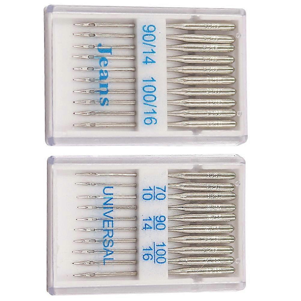 2 Boxes Of Professional Sewing Machine Needles For Sewing Enthusiasts In Silver Designed For Stitching And Cloth Crafts