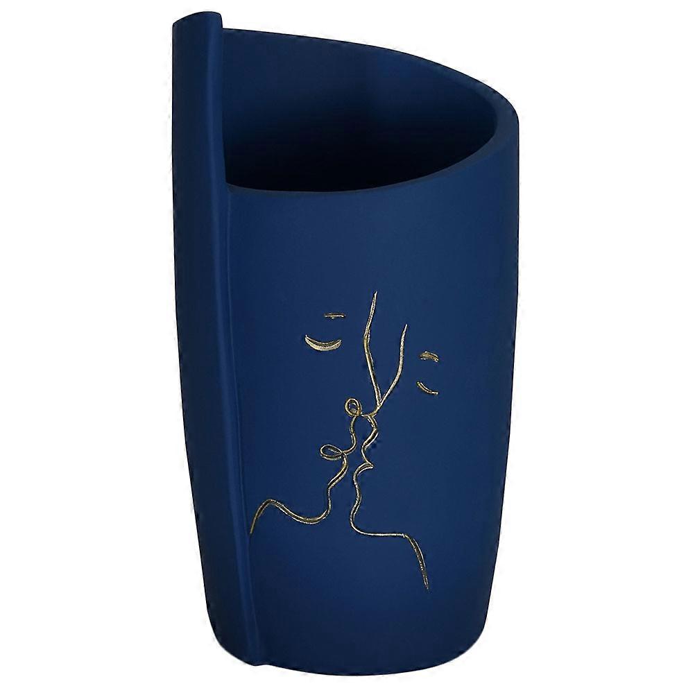 Resin Vase Blue for Home Flower Arrangement 3Pcs Multipurpose Holder