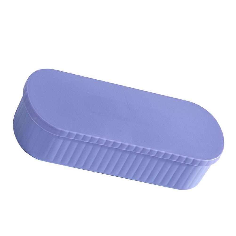 Makeup Brush Cleaning Box for Home Use 4Pcs Makeup Tools Storage Holder Purple