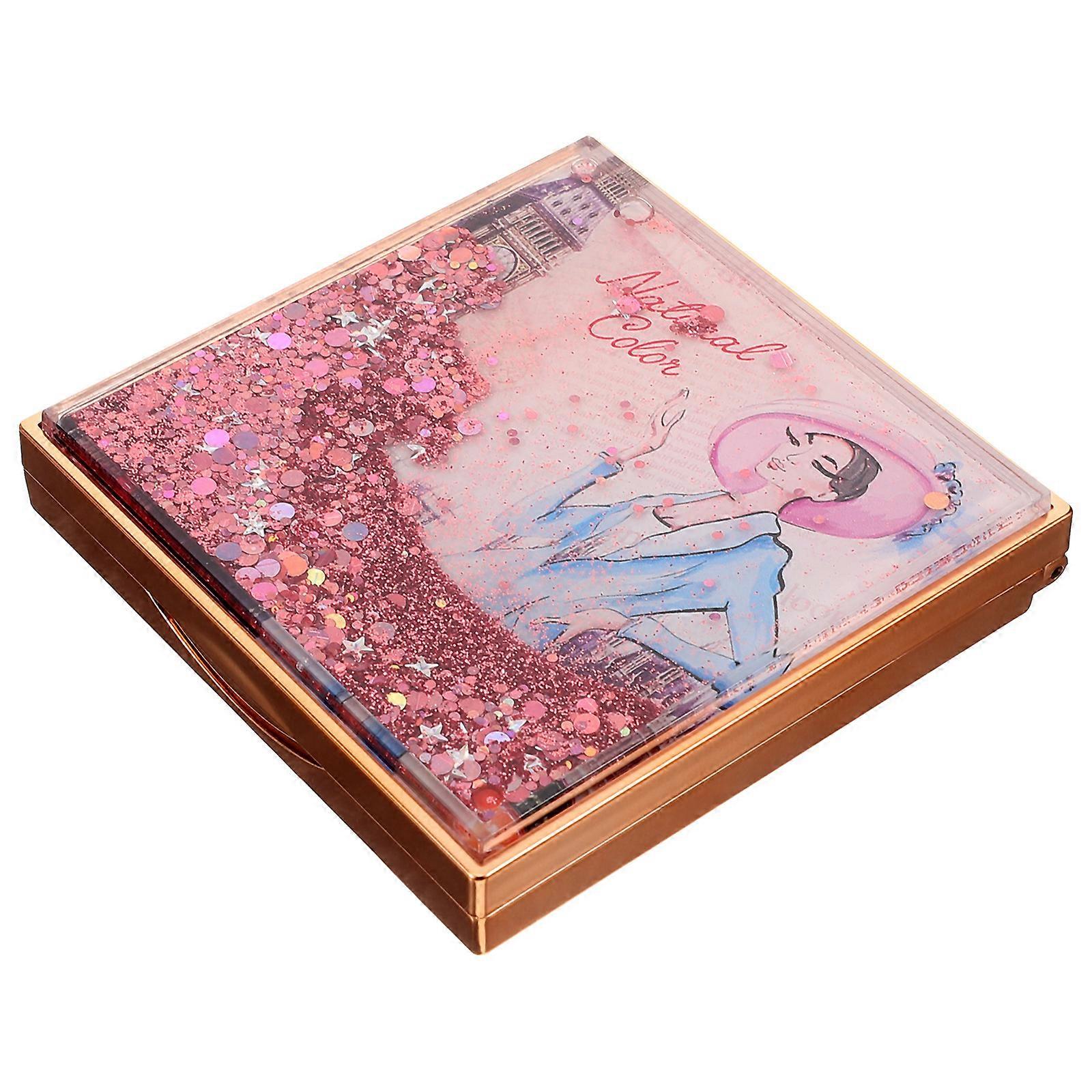 Empty Eyeshadow Palette Square Makeup Storage Container with 9 Grids for Party Work 2Pcs