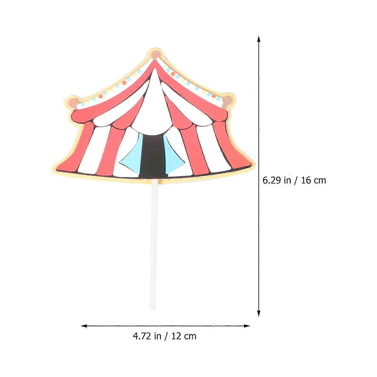 Circus Clown Balloons Pattern Cake Toppers Decoration For Festival Party Gathering 16 X 12 X 0.1 Cm Multi Color Paper 20 Pcs