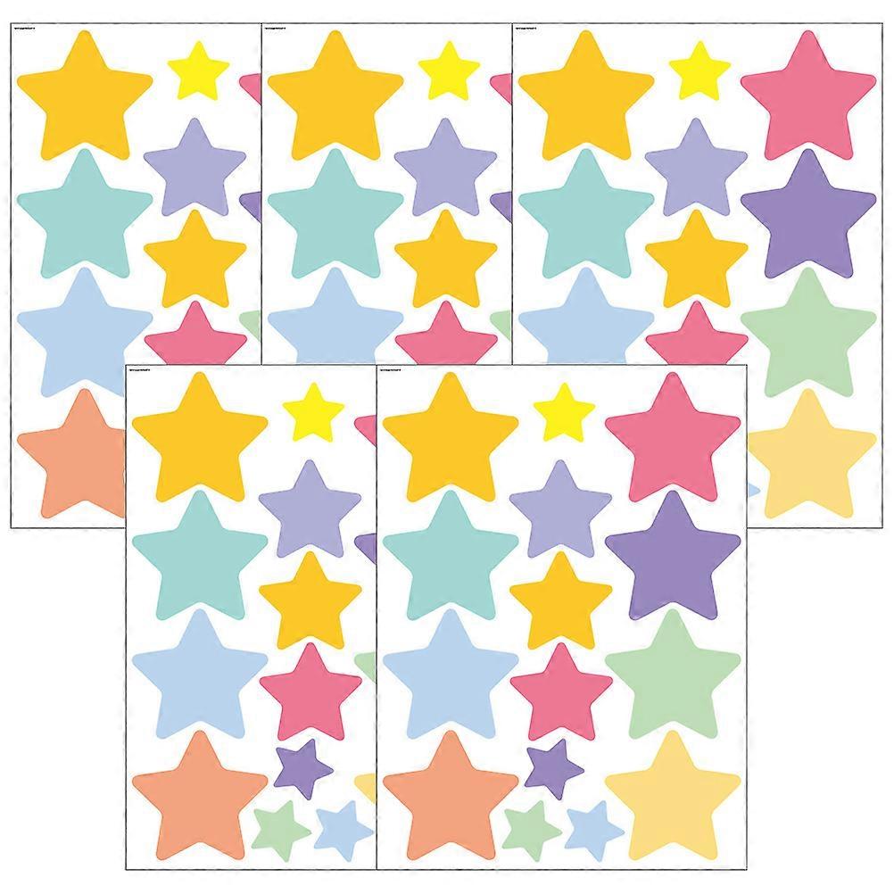 Star Design Wall Decals for Decor with 20 Sheets of Removable Stickers