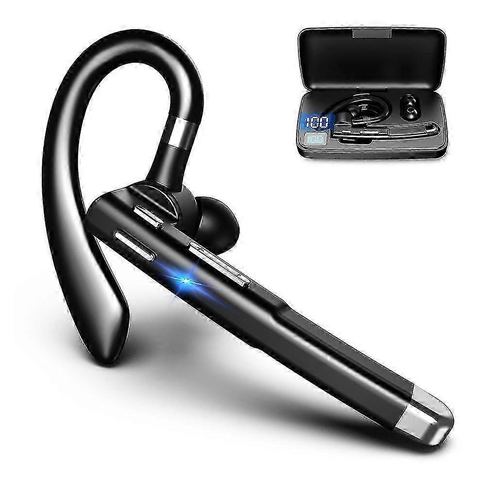 Bluetooth Headset For Cell Phone, V5.1 Bluetooth Wireless Earpiece Headset With Cvc 8.0 Noise Canceling Microphone For Driving/business/office, Compat