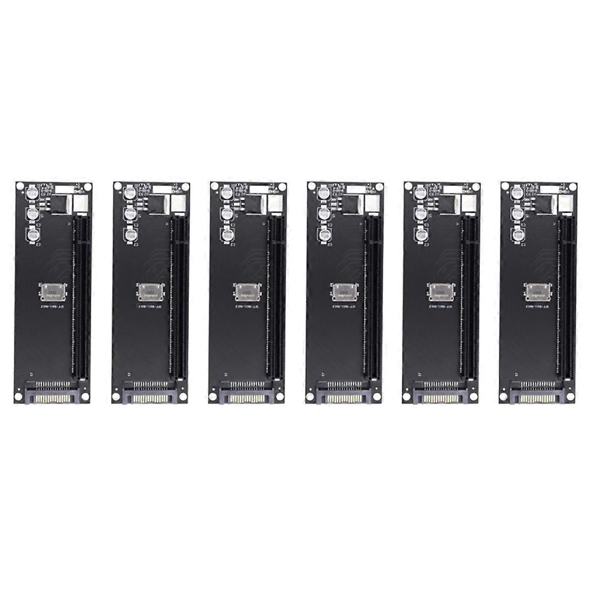 6X PCIe to SFF-8611 Adapter,Oculink SFF-8611 to PCIe PCI-Express 16X 4X Adapter with Power Port