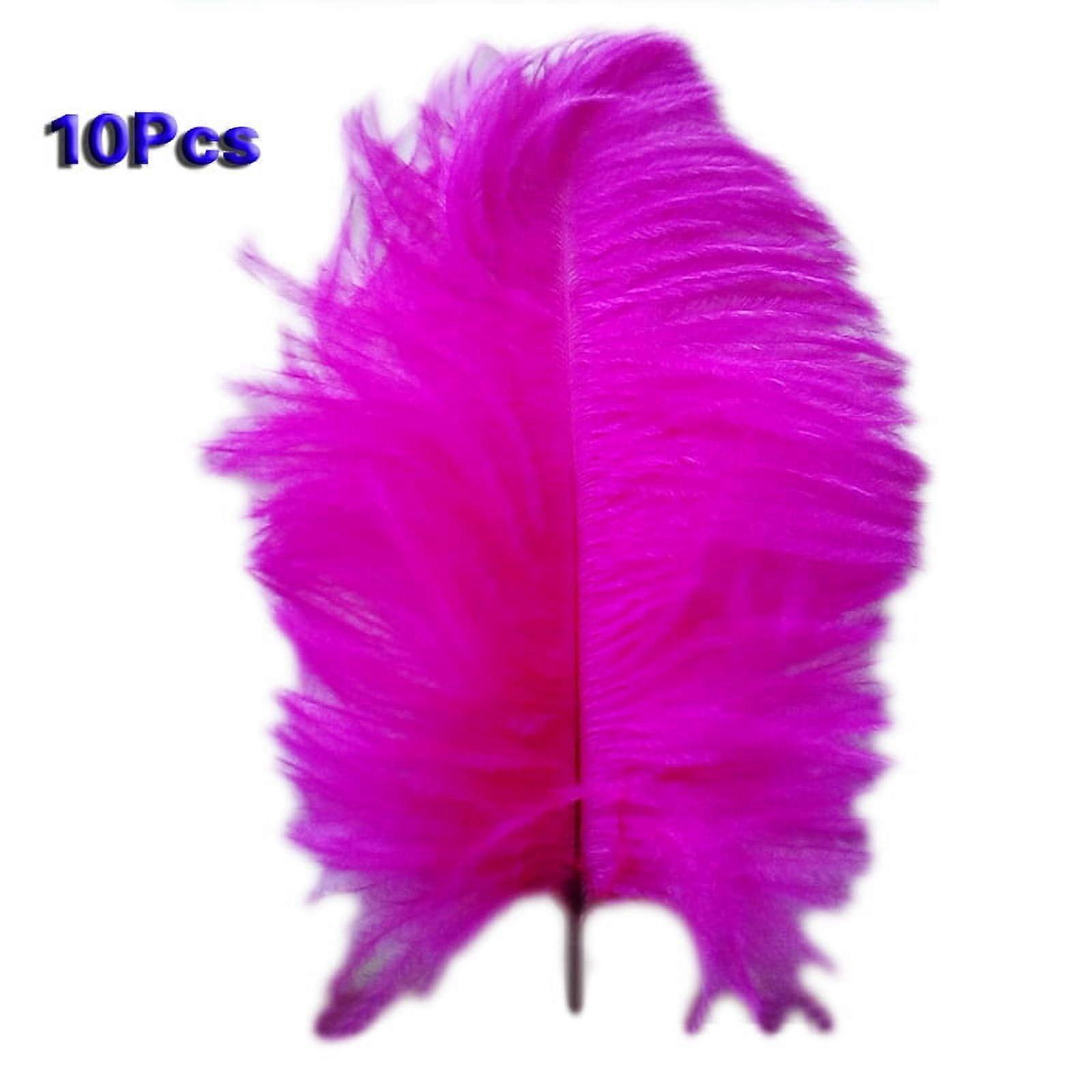 New Style Artificial 10-12 Inch Ostrich Feathers Great Decorations rose red