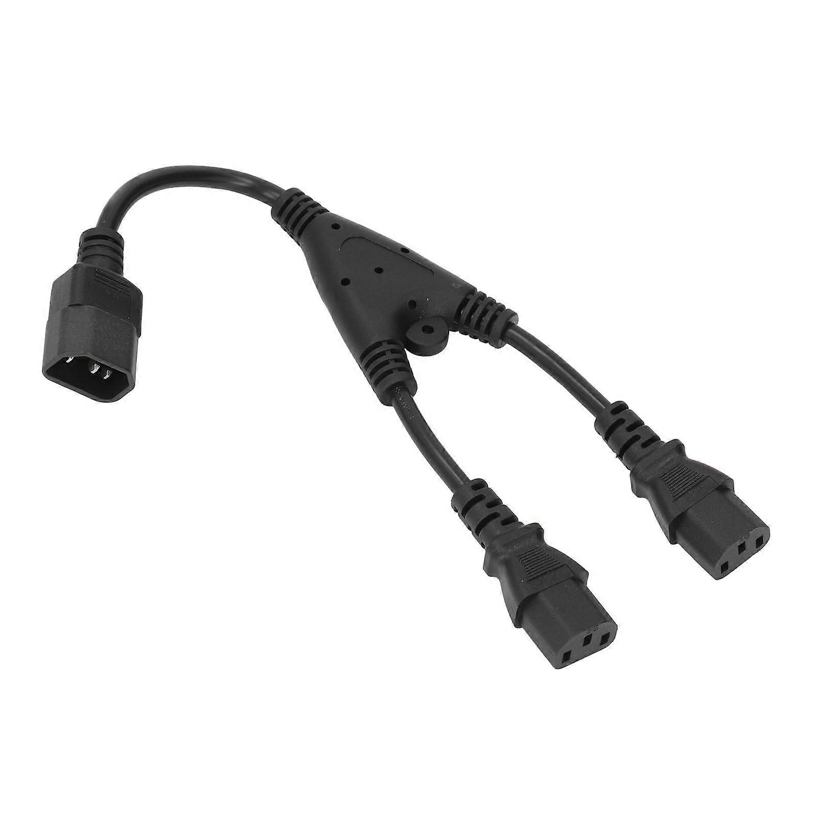 IEC320 C14 Stecker auf 2 x C13 Buchse Netzkabel PVC-Gehäuse Kupferkern Y-Splitter Netzkabel 10A 250V 30cm
