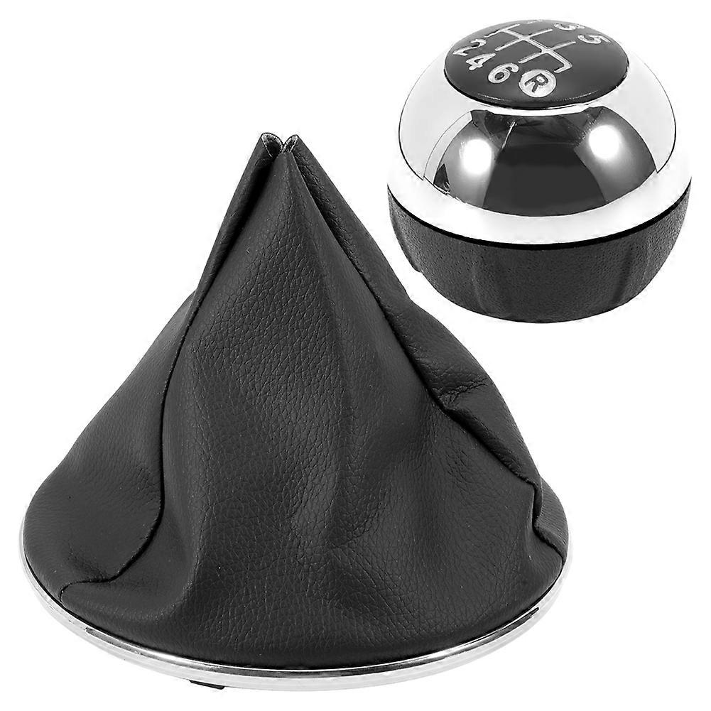 6 Speed Gear Shift Knob with Frame and Retention Bezel for 500