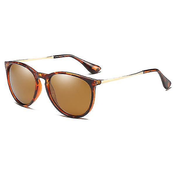 Trendy Round Retro Polarized Uv Sunglasses For Women Men