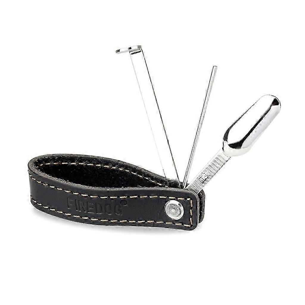 Rökrör Läder Tobak Pipor Tillbehör Hållare Konsol Rack Stativ med rostfritt stål rengöringsmedel Tamper Tool