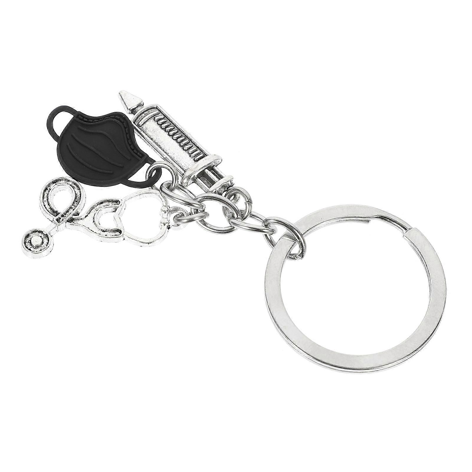 Stethoscope Key Chain for Medical Assistant Decorative Alloy Key Ring