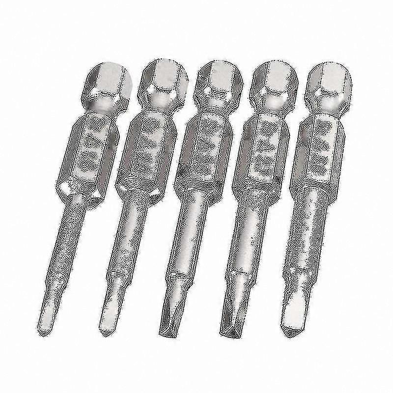 5Pcs Triangle Head Screwdriver Bits, S2 Steel Triangular Tip Bit Set, Hex Shank Magnetic Driver Bits for Precision Repairs (Silver, 1 Set)