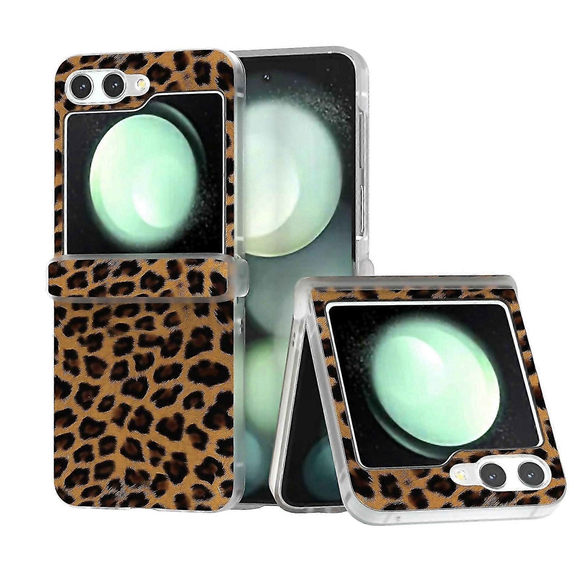 For Three Parts Frosted Transparent Frame Leopard Pattern Phone Designed For Modern Living