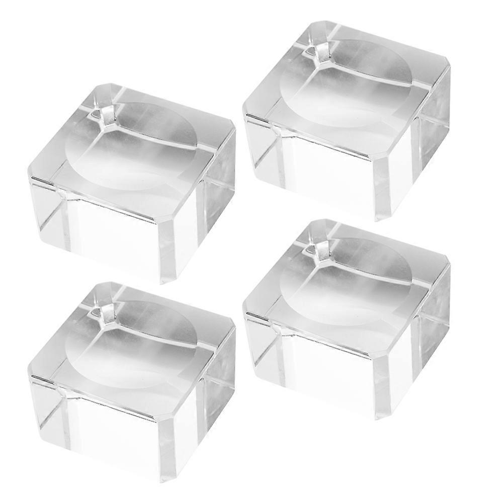 Transparent Crystal Sphere Stand for Display with 4Pcs Concave Square Bases
