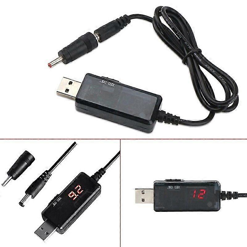 Usb Booster Cable 5v Step Up To 9v 12v Voltage Converter 1a Step-up Display
