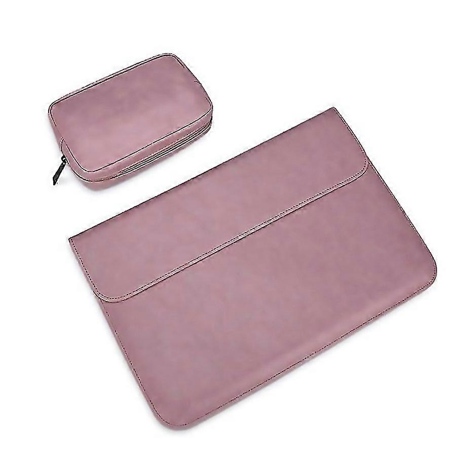 For Pu01s Pu Leather Horizontal Invisible Magnetic Buckle Laptop Inner Bag For 141 Inch Laptops With