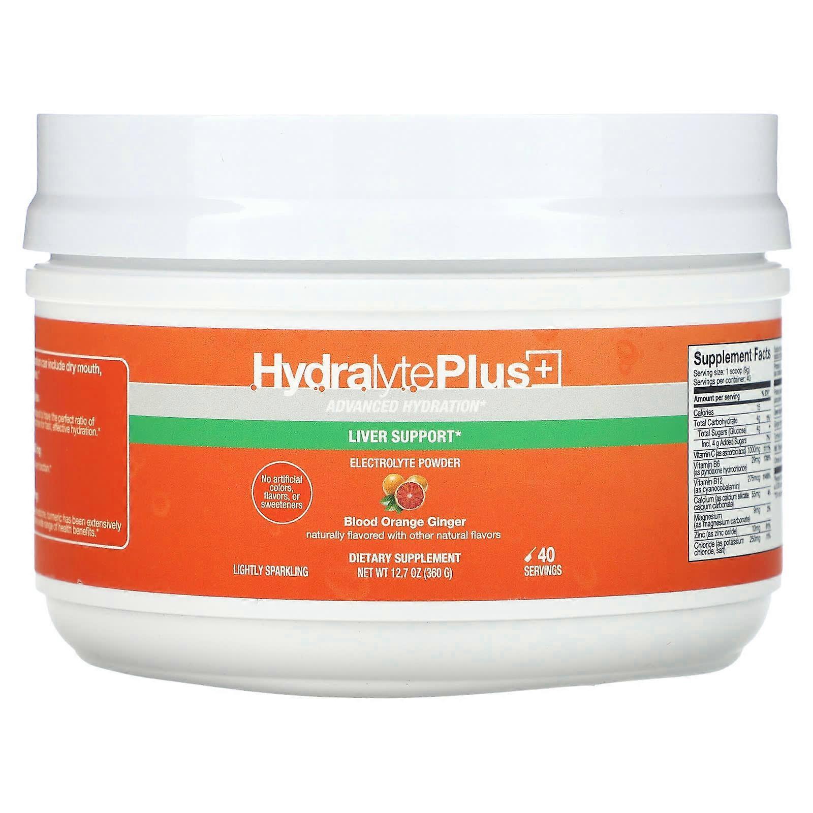 Hydralyte Plus+, Advanced Hydration, Blood Orange Ginger, 12.7 oz (360 g)