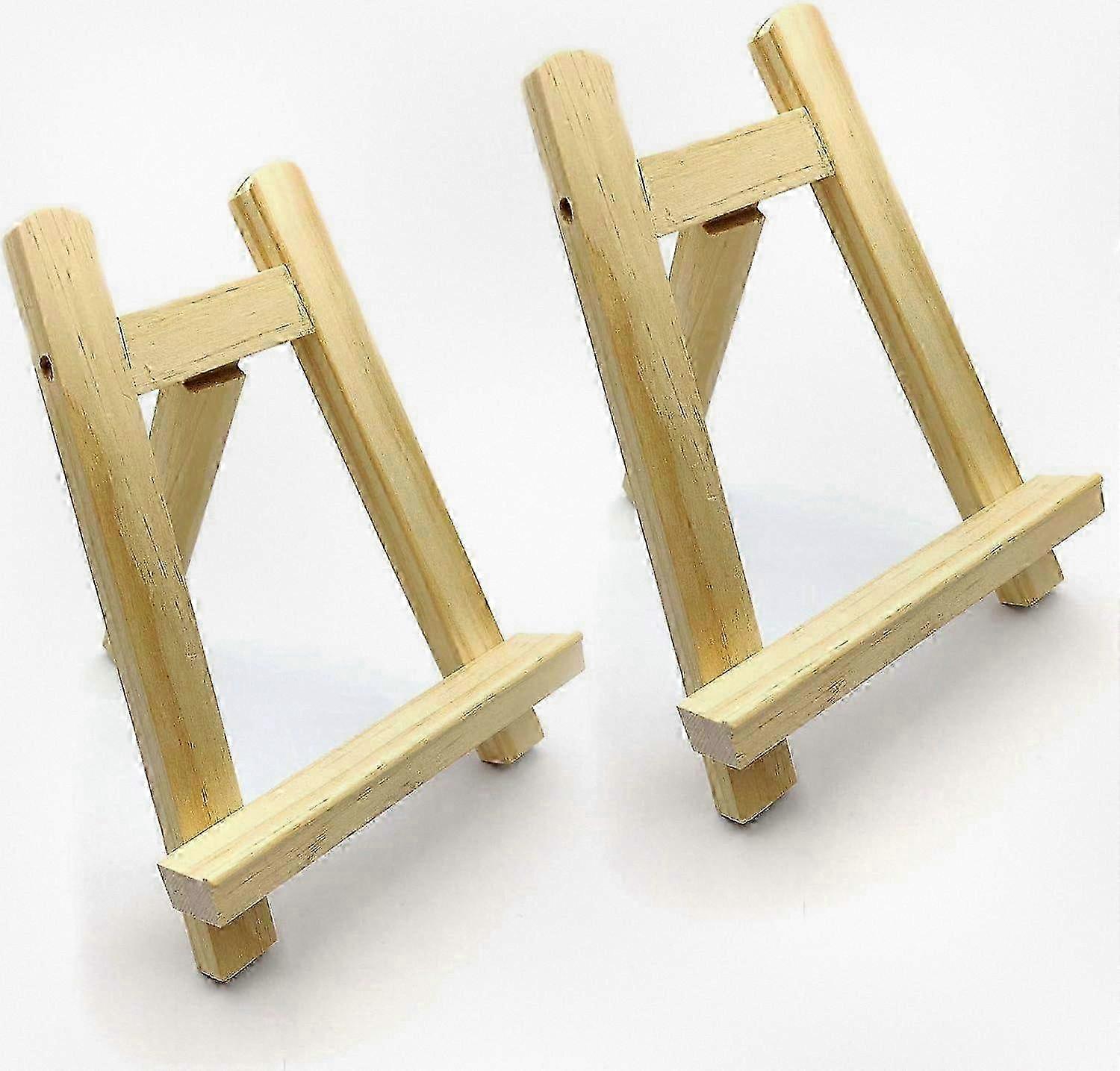 2 Wooden Easel Stands with Chalkboard for Art and Desk Calendar Display 25-26s