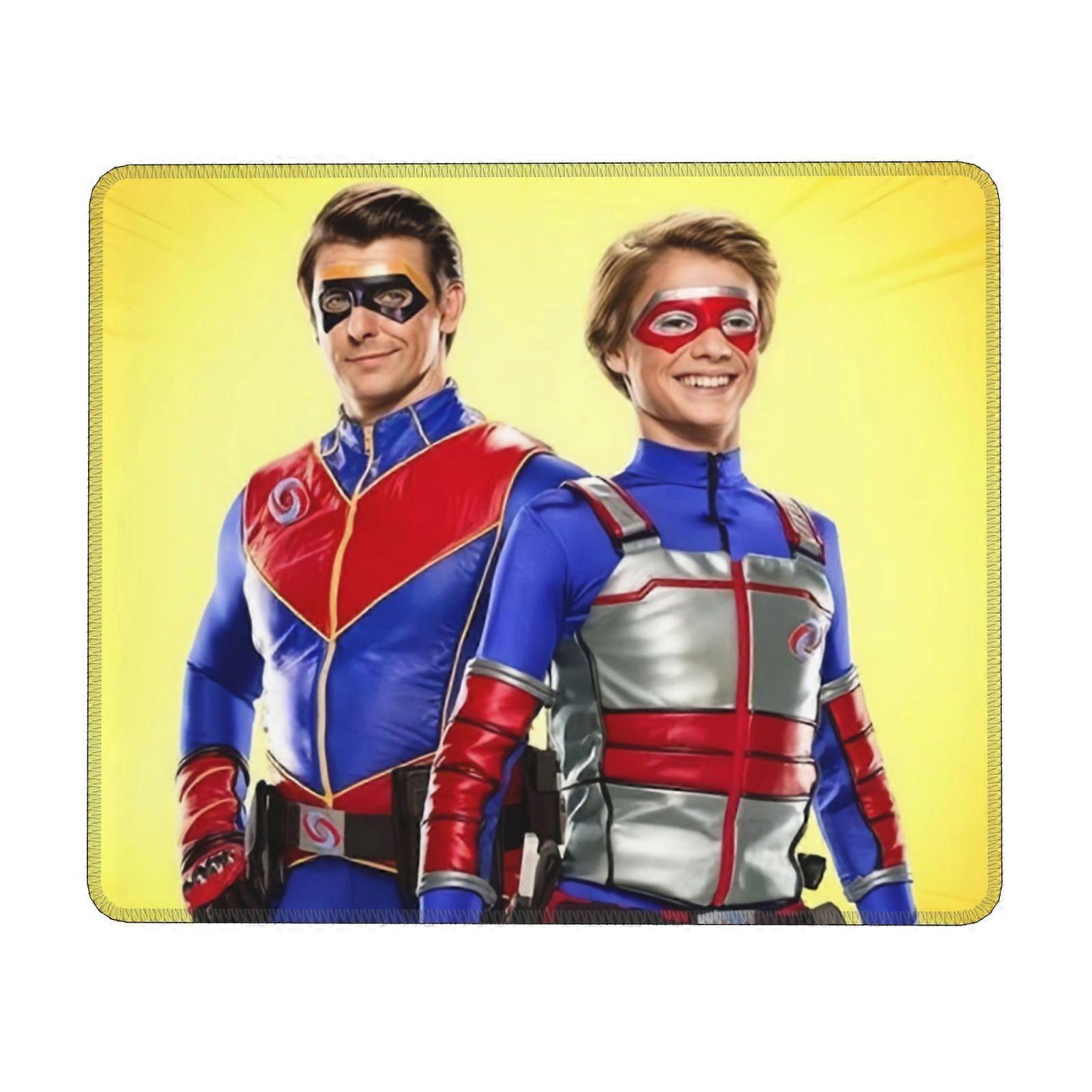 Henry Danger Mouse Pad with Stitched Edge, Non-Slip Rubber Base, Washable Lycra Cloth, Compatible with Computers & Laptops