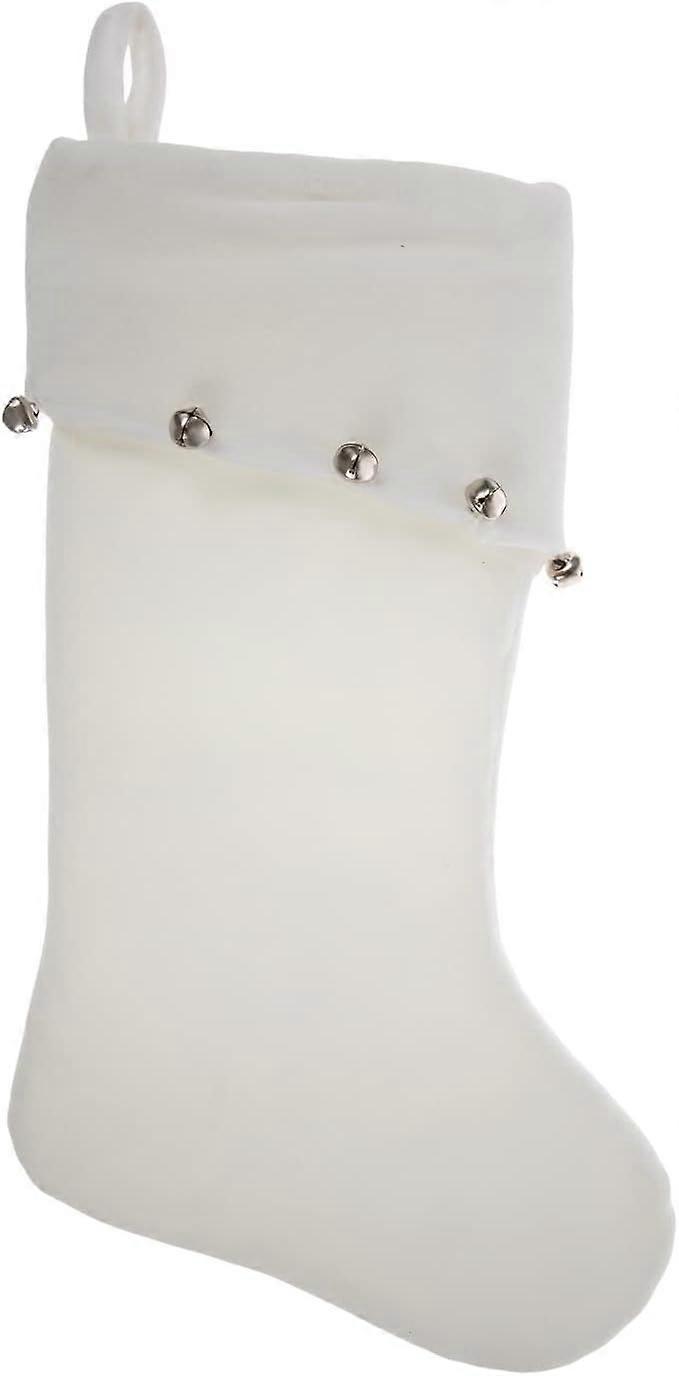 EternaNest White Velvet & Bell Stocking