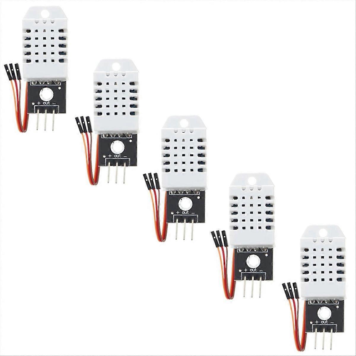 Temperature and Humidity Sensor for Arduino, for Raspberry Pi - Including Connection Cable, 5 Pieces