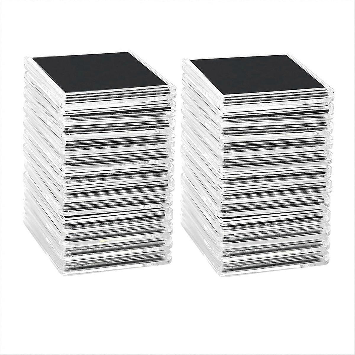 50 sztuk kapsułek na monety, z 5 rozmiarami czarnych uszczelek 20/25/30/35/40mm,