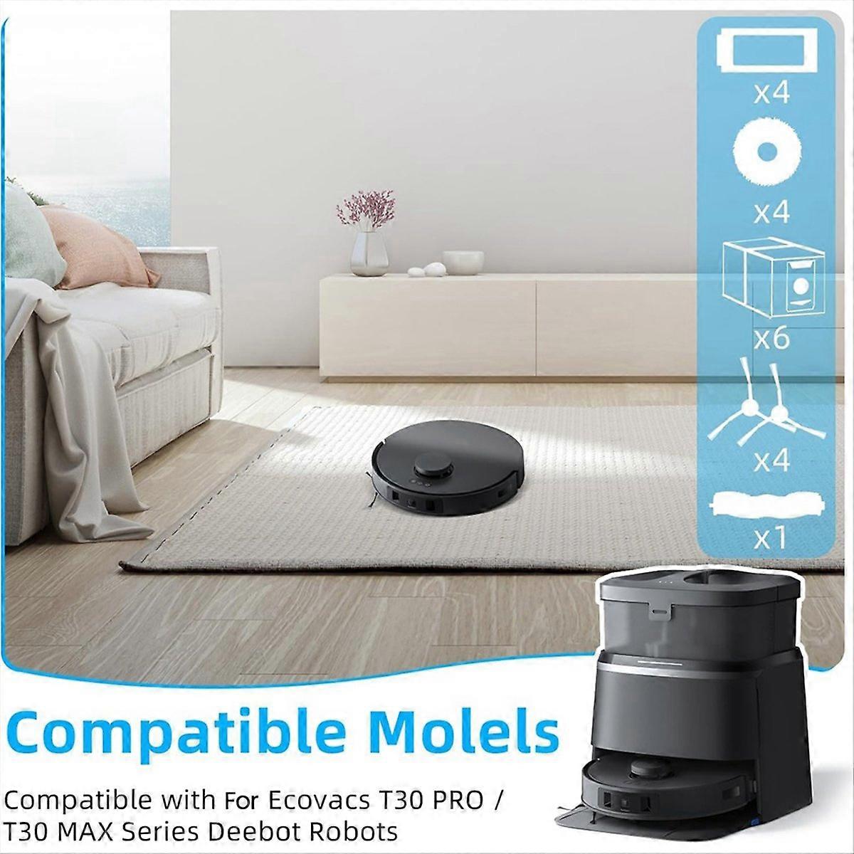 For Ecovacs Deebot T30 Omni Vacuum Cleaner Side Brush Hepa Filters