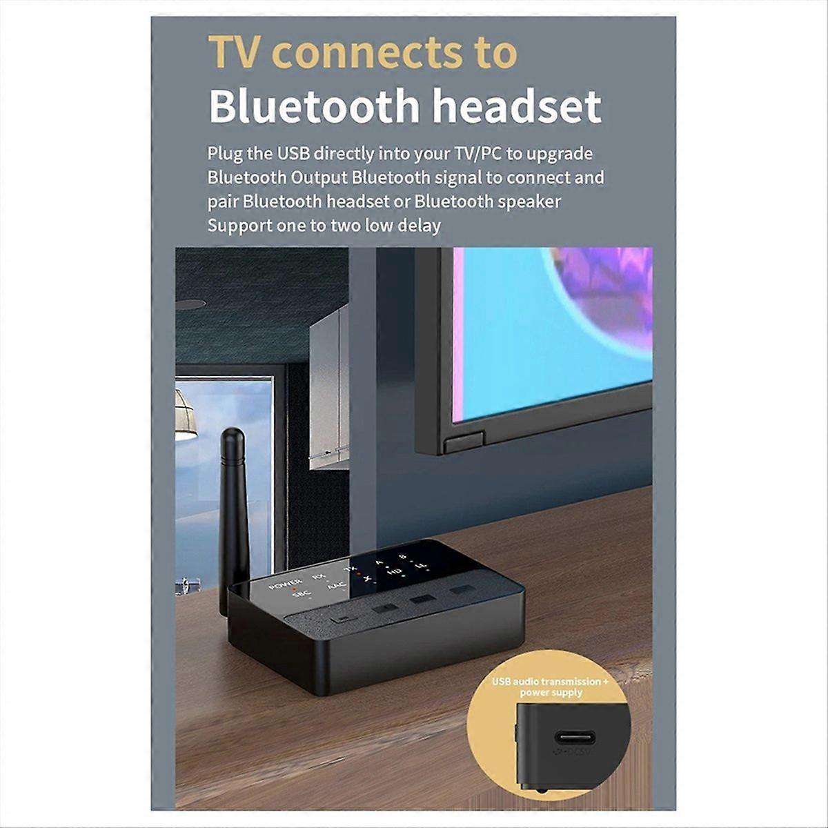 Bluetooth 5.3 Audio-Sender-Empfänger 3,5-mm-AUX-Wireless-Adapter
