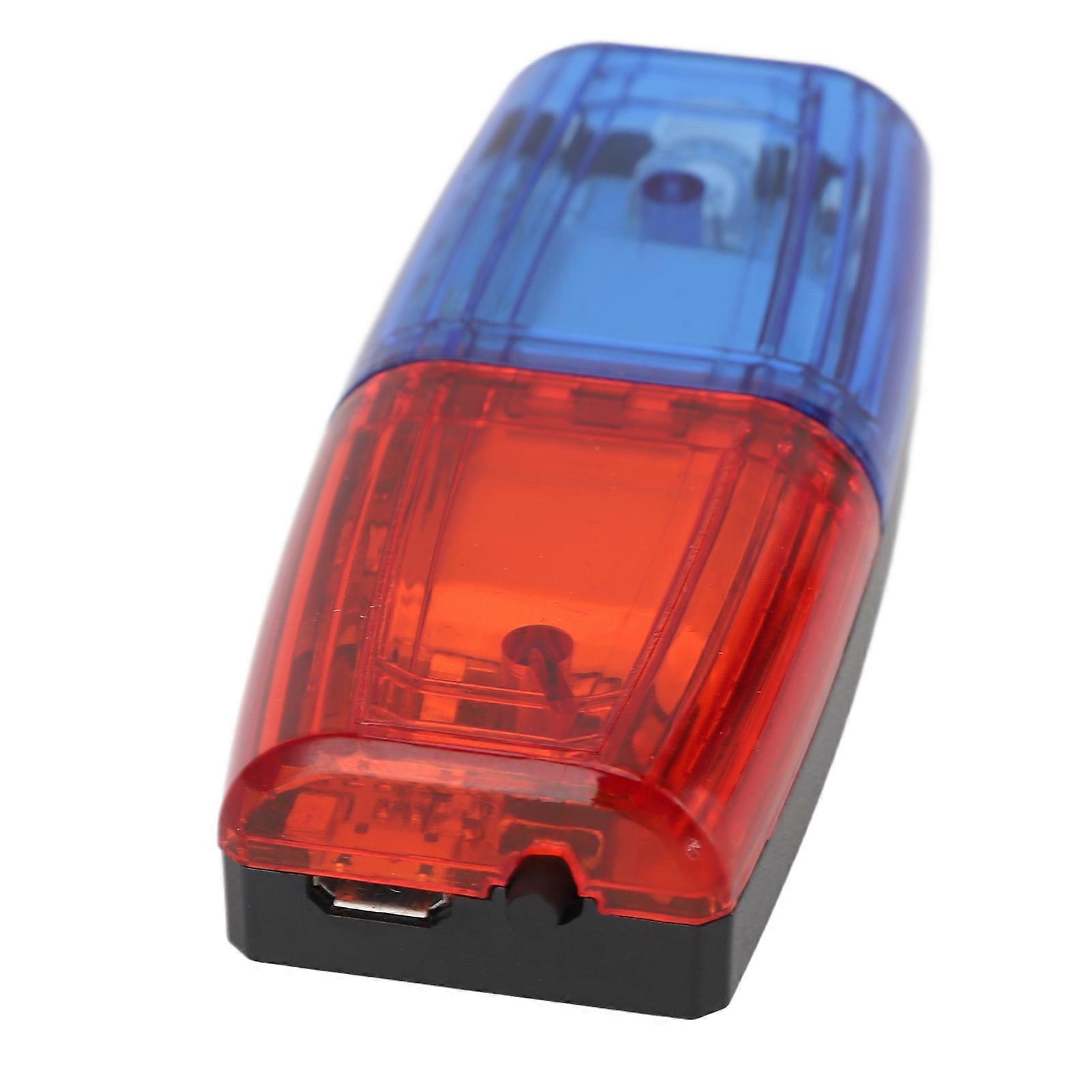 LED Safety Warning Shoulder Light Gravity Induction Mini Emergency Strobe Light with Clip for Traffic Guidance Cycling Night Run Cosplay Red and Blue