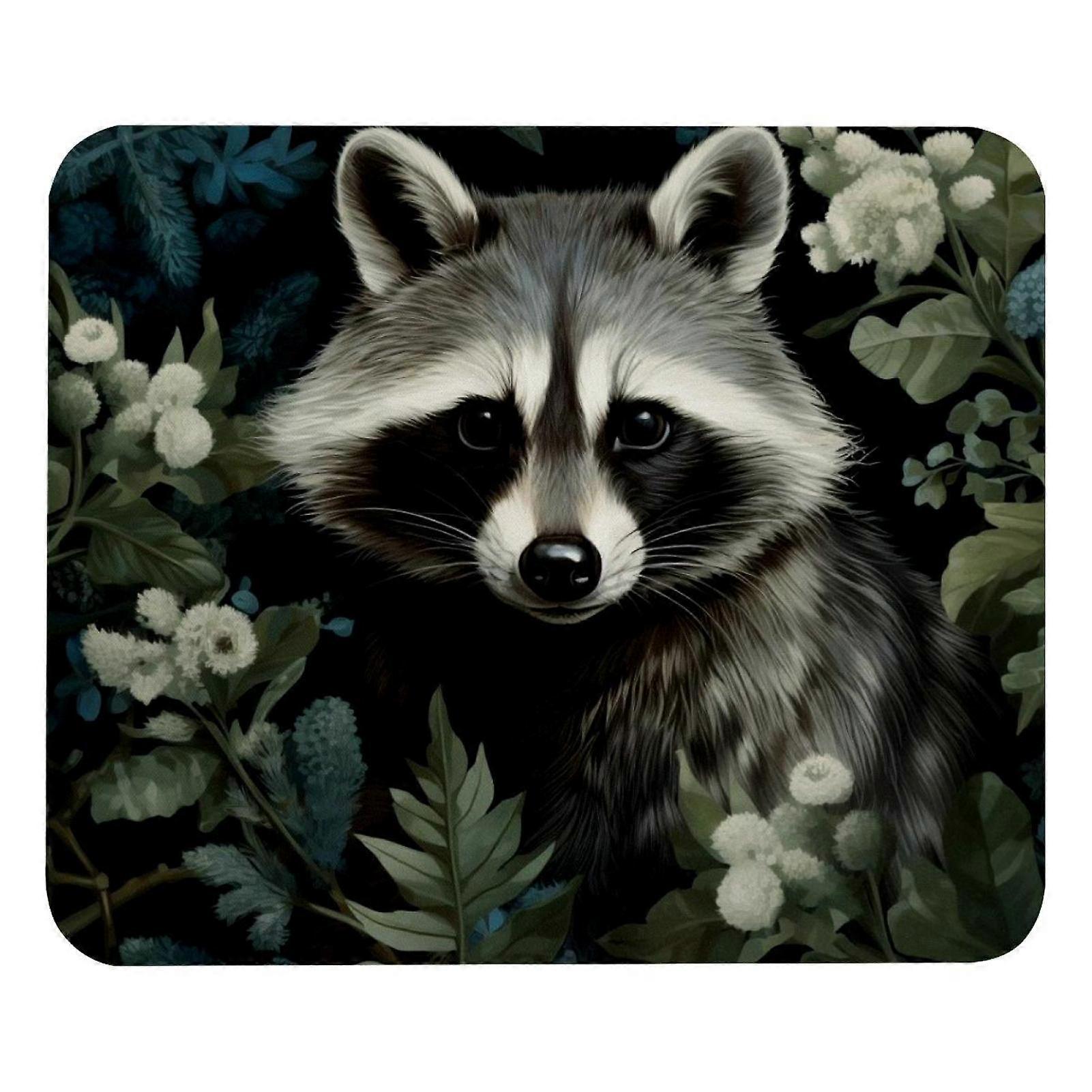 Raccoon Sad Mouse Pad, Comfortable Mousepad with Smooth Surface and Non-Slip for Pain Relief, Computer, Laptop, Office & Home, 8.3x9.8in