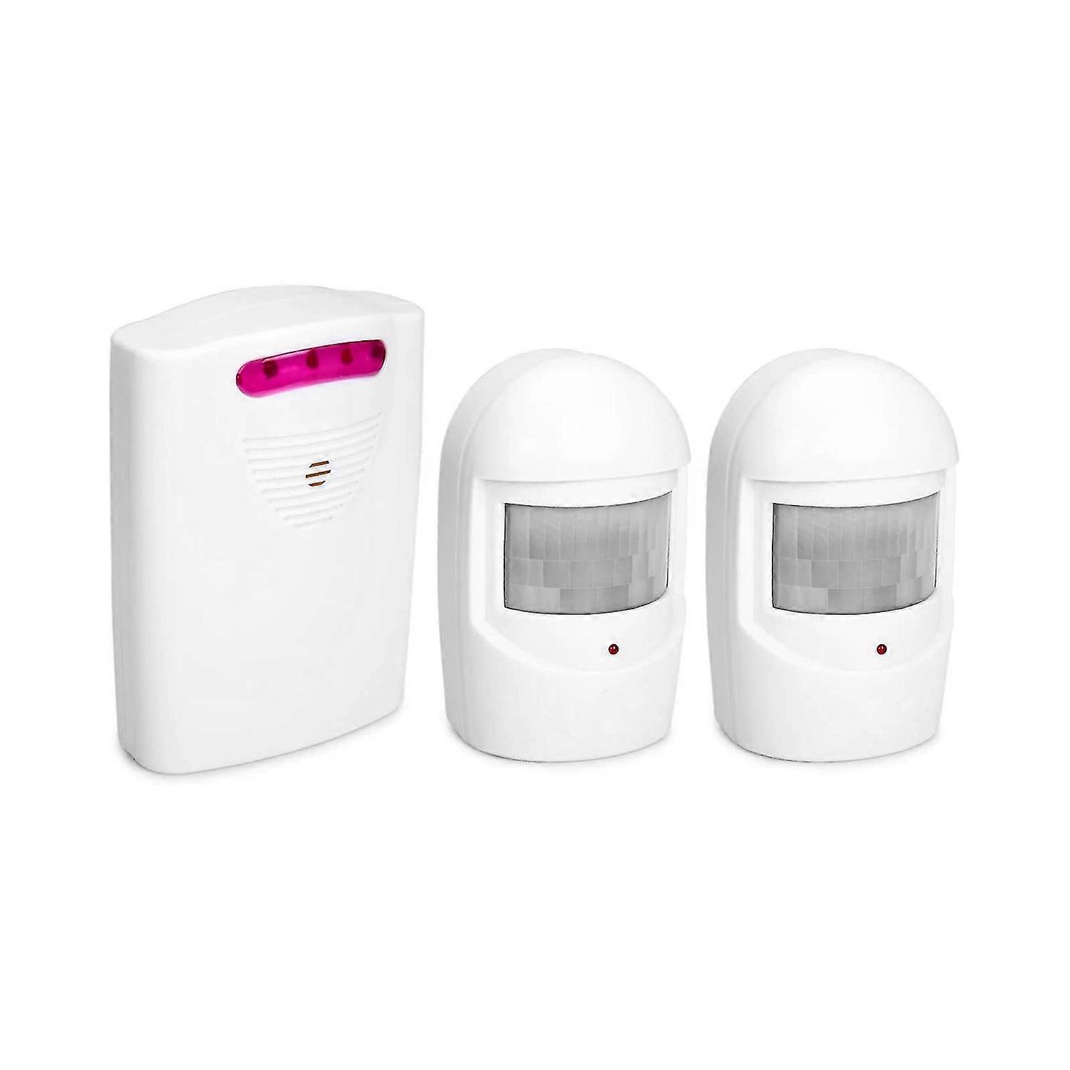 Multifunctional Wireless Driveway Alarm IR Motion Sensor Alarm Doorbell 1 Receiver 2 Transmitters fo