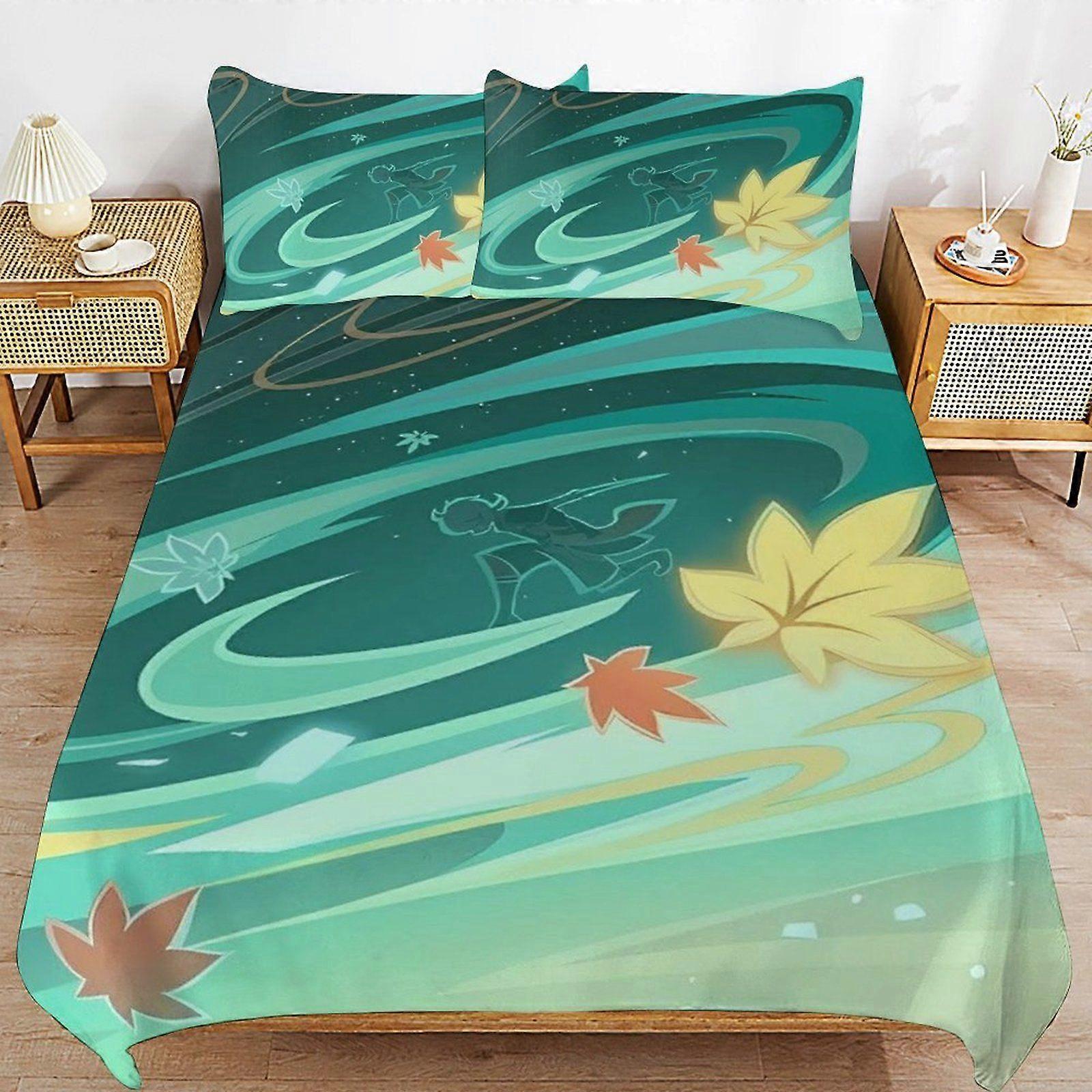 A352 GENSHIN IMPACT Innovative Zip Closure Soft Finish Durable Weave Duvet Cover Sets Comfortable All Year Use N352