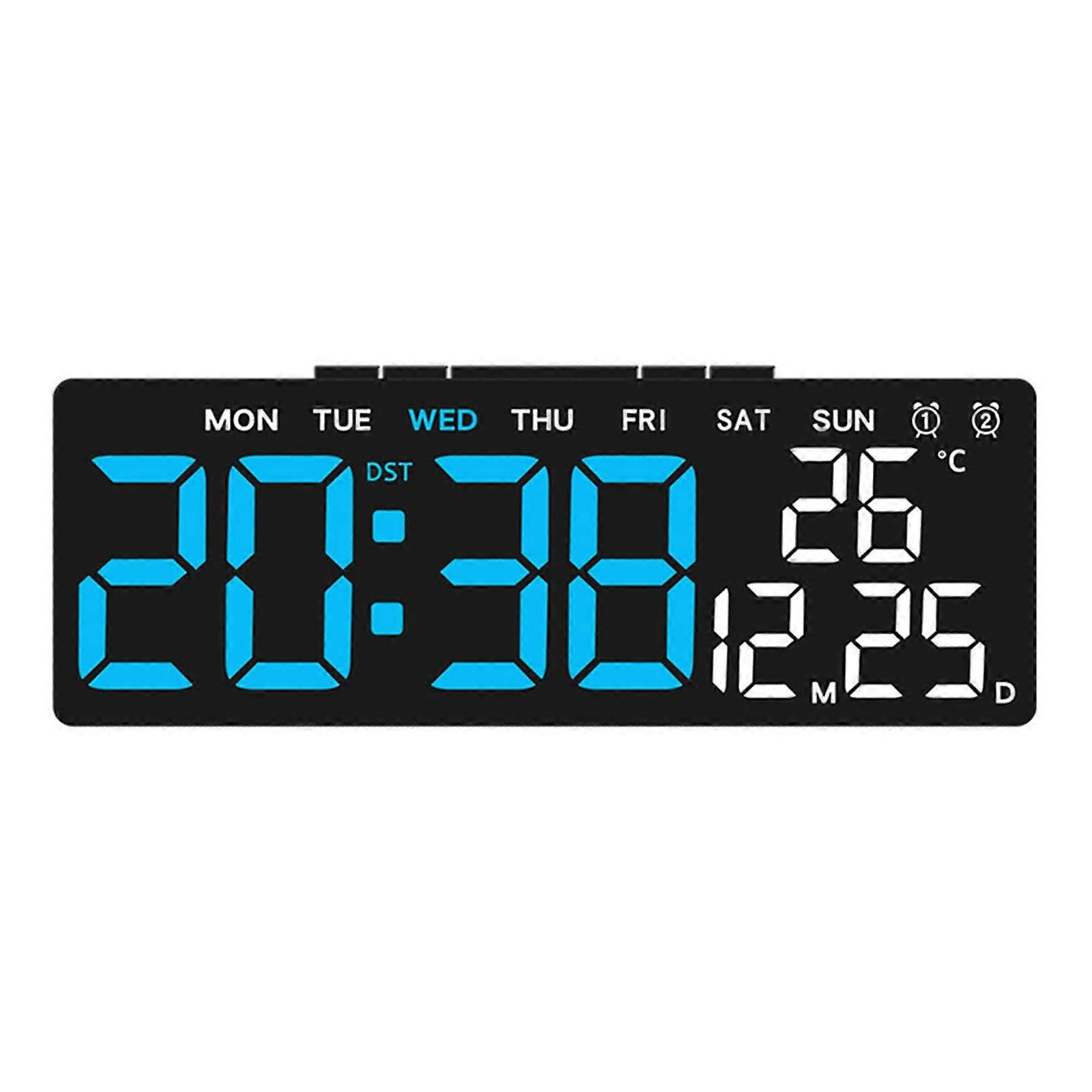 Multifunctional Wall Mounted LED Digital Clock With Adjustable Brightness For Office And Home Use Digital Time Display