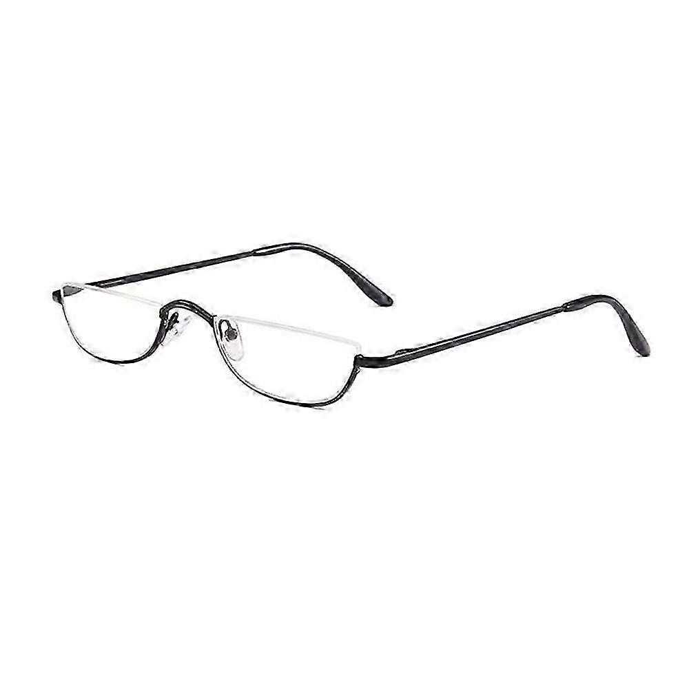 +1.00 to +4.0 Diopter Half Moon Spring Hinge Reading Glasses with Metal Frame